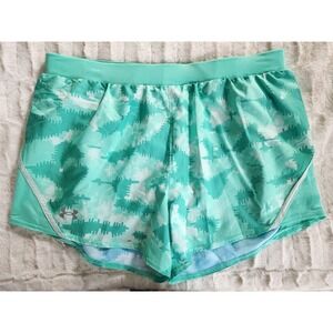 Under Armour Women's UA Mileage 2.0 Printed Shorts Comet Green Seaglass L